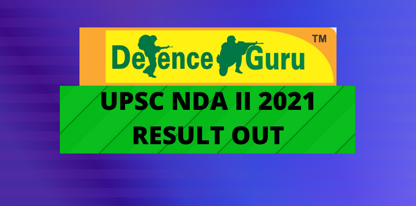 NDA II 2021 RESULT OUT 